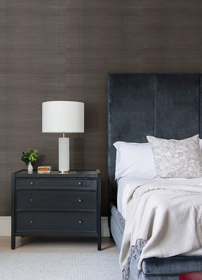 colcord-charcoal-sisal-grasscloth-wallpaper-york-wallcoverings-4034-72107 - York Wallcoverings Wallpaper