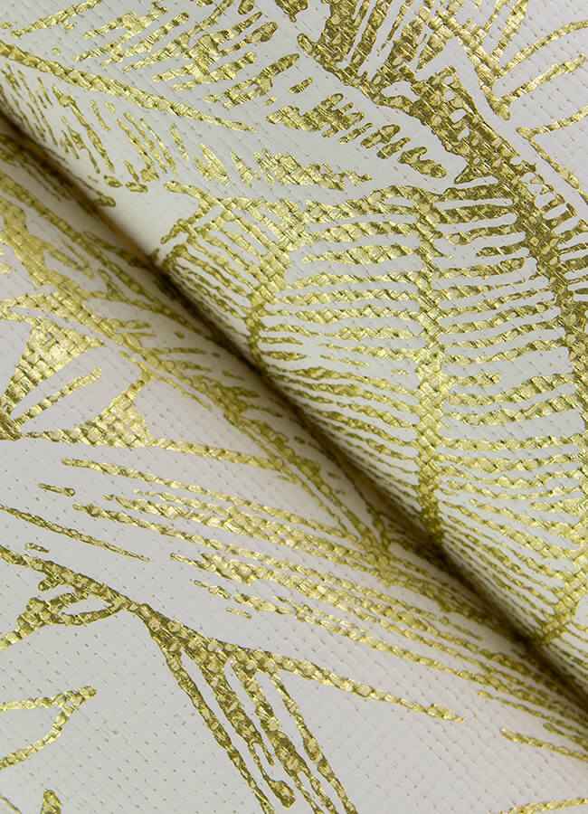 brentwood-yellow-palm-leaves-wallpaper-york-wallcoverings-4034-72117 - York Wallcoverings Wallpaper