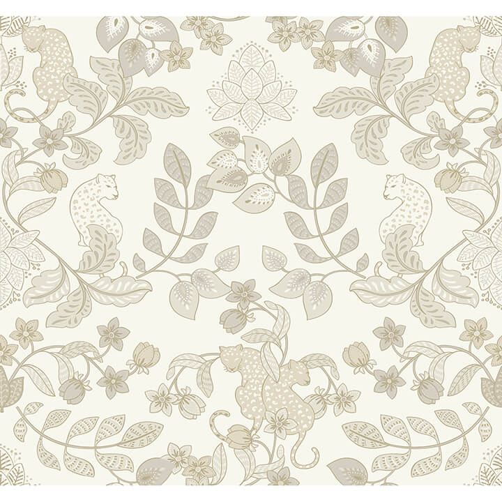 getty-cream-jungle-damask-wallpaper-york-wallcoverings-4034-72132 - York Wallcoverings Wallpaper