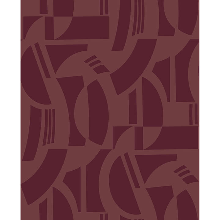 carter-burgundy-geometric-flock-wallpaper-york-wallcoverings-4034-87380 - York Wallcoverings Wallpaper