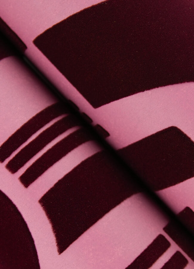 carter-burgundy-geometric-flock-wallpaper-york-wallcoverings-4034-87380 - York Wallcoverings Wallpaper