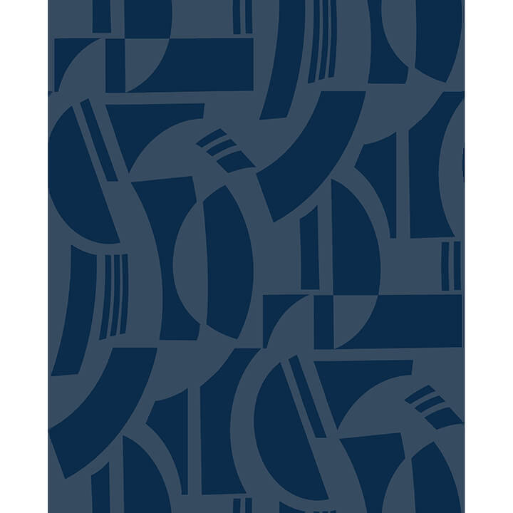 carter-indigo-geometric-flock-wallpaper-york-wallcoverings-4034-87381 - York Wallcoverings Wallpaper