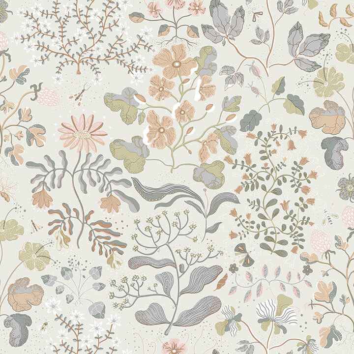 Groh Neutral Floral Wallpaper - York Wallcoverings - 4143-22004