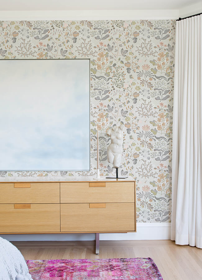 groh-neutral-floral-wallpaper-york-wallcoverings-4143-22004 - York Wallcoverings Wallpaper