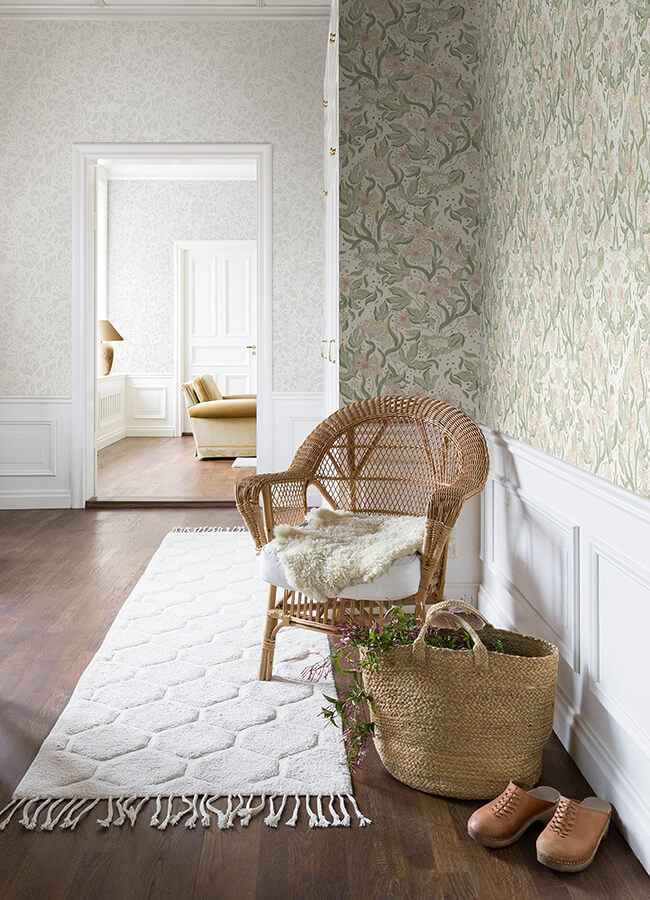 Lisa Olive Floral Damask Wallpaper - York Wallcoverings - 4143-22017 - York Wallcoverings Wallpaper