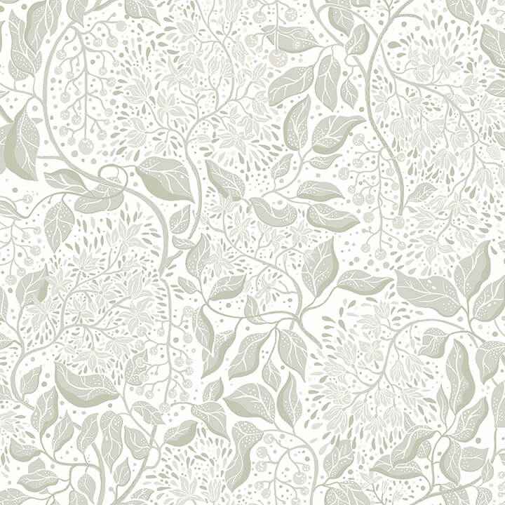 Turi Sage Twining Vines Wallpaper - York Wallcoverings - 4143-22020 - York Wallcoverings Wallpaper