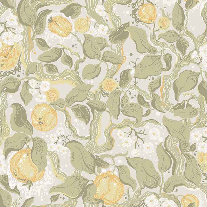 Kort Sage Fruit and Floral Wallpaper - York Wallcoverings - 4143-22025 - York Wallcoverings Wallpaper