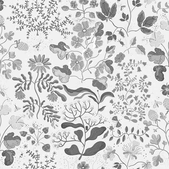 Groh Grey Floral Wallpaper - York Wallcoverings - 4143-22029