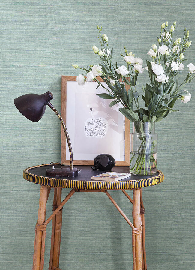 agave-aqua-faux-grasscloth-wallpaper-york-wallcoverings-4143-24282 - York Wallcoverings Wallpaper