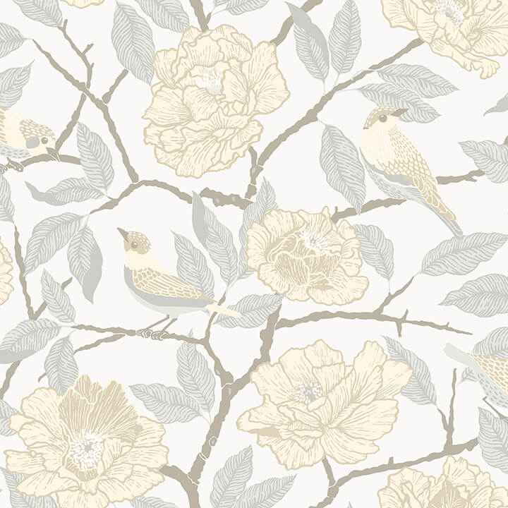 Bernadina Light Yellow Rosebush Wallpaper - York Wallcoverings - 4143-34022