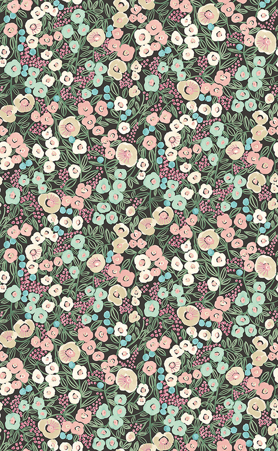 flora-ditsy-pink-garden-wallpaper-york-wallcoverings-ghs50110w - York Wallcoverings Wallpaper