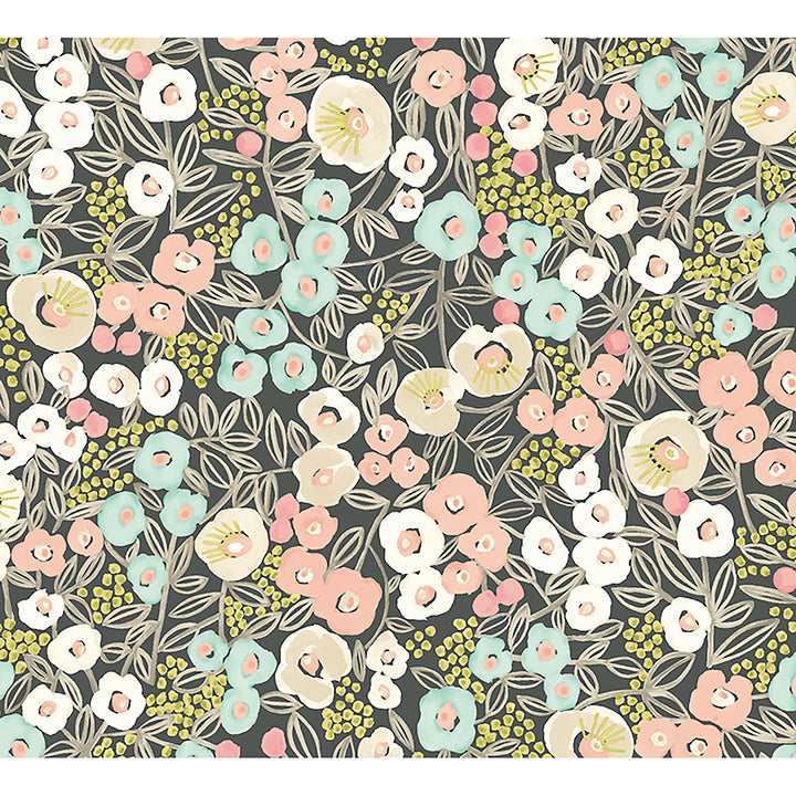 flora-peach-garden-wallpaper-york-wallcoverings-ghs50121w - York Wallcoverings Wallpaper