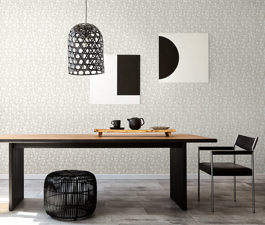 aino-taupe-tiny-tulip-wallpaper-york-wallcoverings-ghs50131w - York Wallcoverings Wallpaper