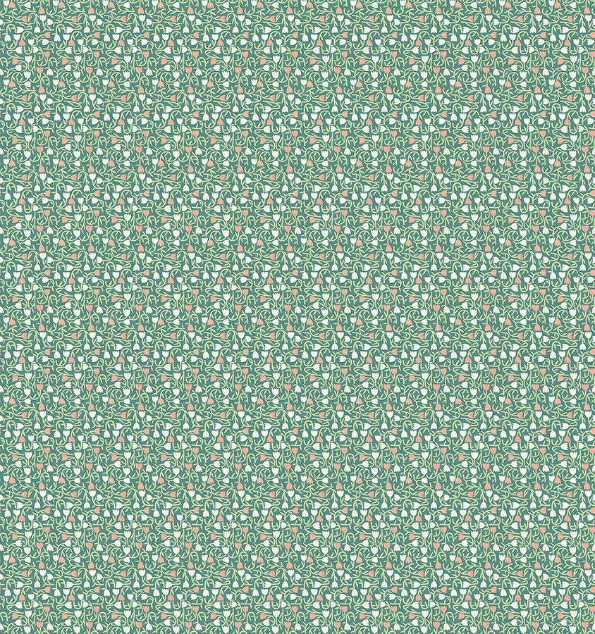 aino-green-tiny-tulip-wallpaper-york-wallcoverings-ghs50138w - York Wallcoverings Wallpaper