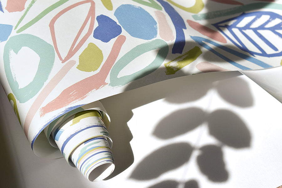 verdure-pastel-painted-botanical-wallpaper-york-wallcoverings-ghs50145w - York Wallcoverings Wallpaper