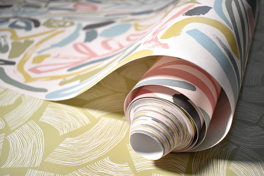 verdure-pastel-painted-botanical-wallpaper-york-wallcoverings-ghs50145w - York Wallcoverings Wallpaper