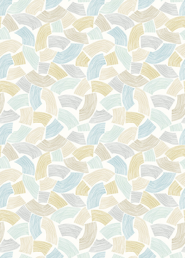elements-light-yellow-scribbled-arches-wallpaper-york-wallcoverings-ghs50156w - York Wallcoverings Wallpaper