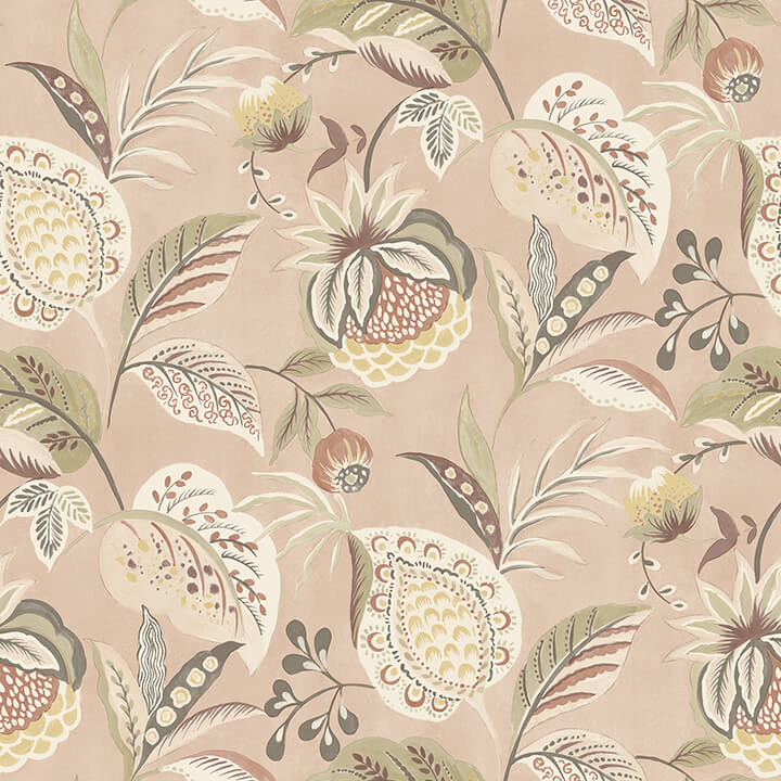 bohemian-blush-jacobean-wallpaper-york-wallcoverings-3125-72303 - York Wallcoverings Papel pintado