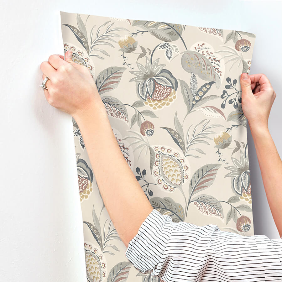 bohemian-grey-jacobean-wallpaper-york-wallcoverings-3125-72304 - York Wallcoverings Wallpaper