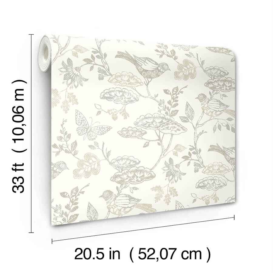 Malmo Grey Trail Wallpaper - York Wallcoverings - 3125-72317 - York Wallcoverings Wallpaper