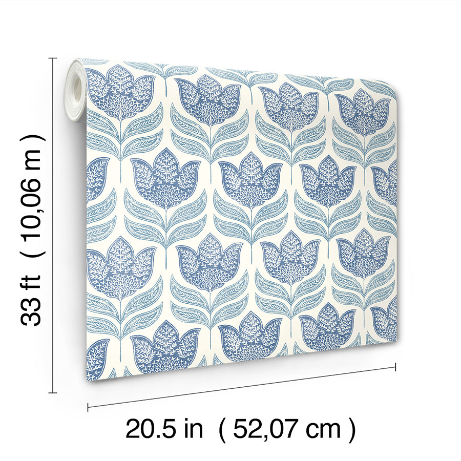 cathal-blue-tulip-block-print-wallpaper-york-wallcoverings-3125-72345