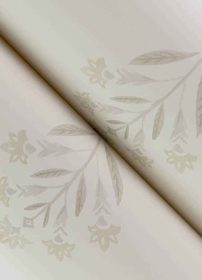 Kova Dove Floral Crest Wallpaper - York Wallcoverings - 3125-72349