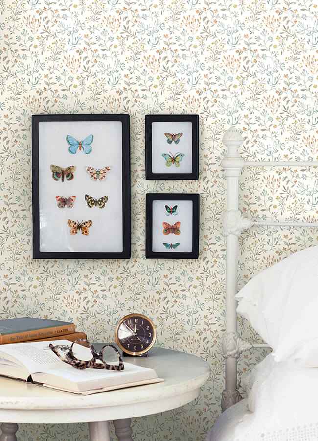 Tarragon Pastel Dainty Meadow Wallpaper - York Wallcoverings - 3125-72353 - York Wallcoverings Wallpaper