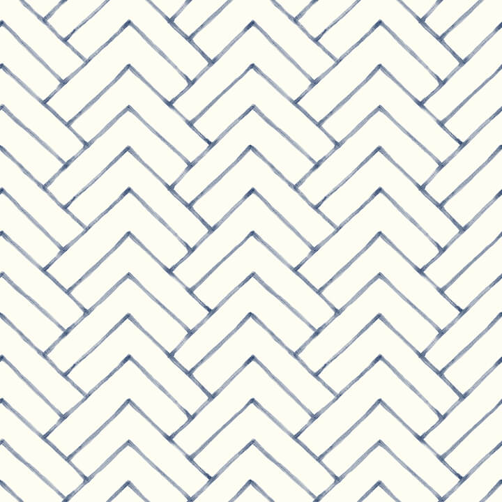 oswin-navy-tiered-herringbone-wallpaper-york-wallcoverings-3125-72363 - York Wallcoverings Wallpaper