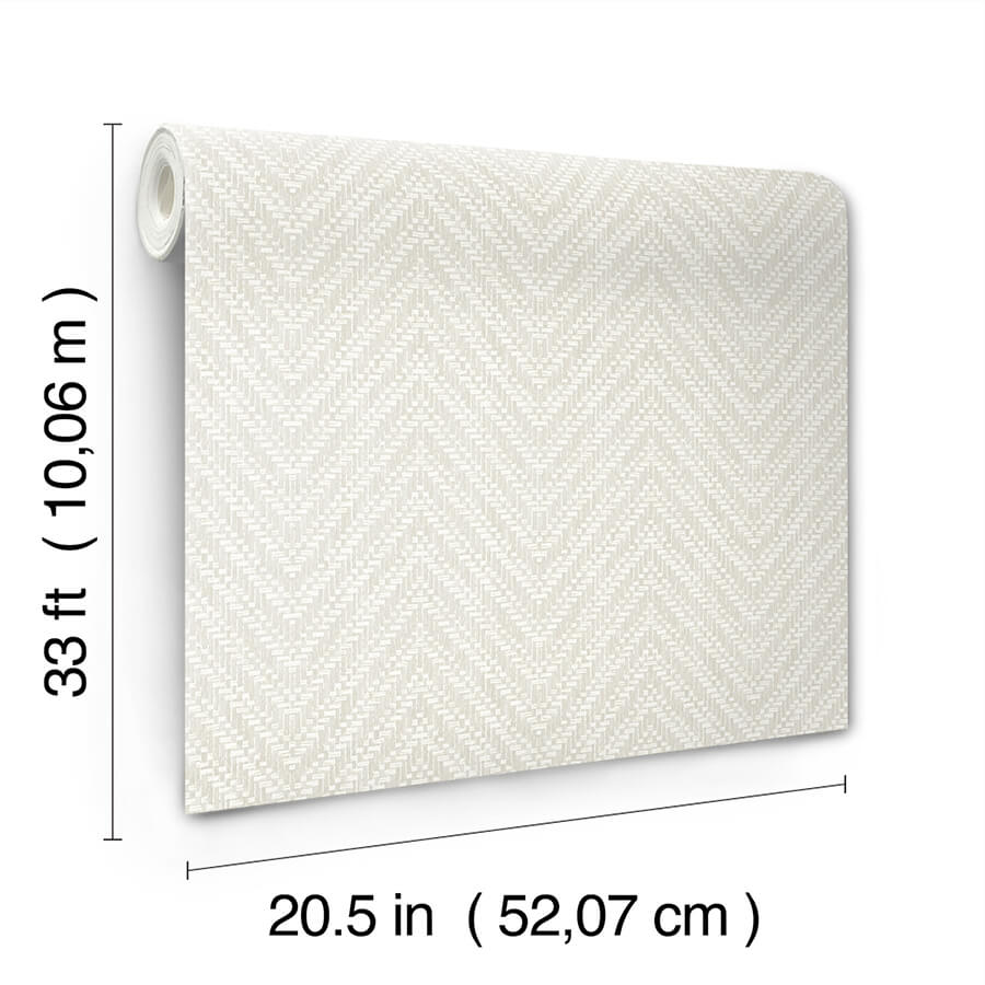 glynn-silver-chevron-wallpaper-york-wallcoverings-4122-26651 - York Wallcoverings Wallpaper