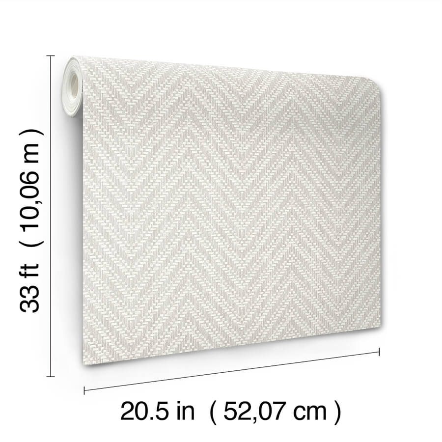 glynn-light-grey-chevron-wallpaper-york-wallcoverings-4122-26652 - York Wallcoverings Wallpaper