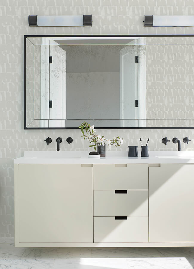 bancroft-dove-artistic-stripe-wallpaper-york-wallcoverings-4122-27024 - York Wallcoverings Wallpaper