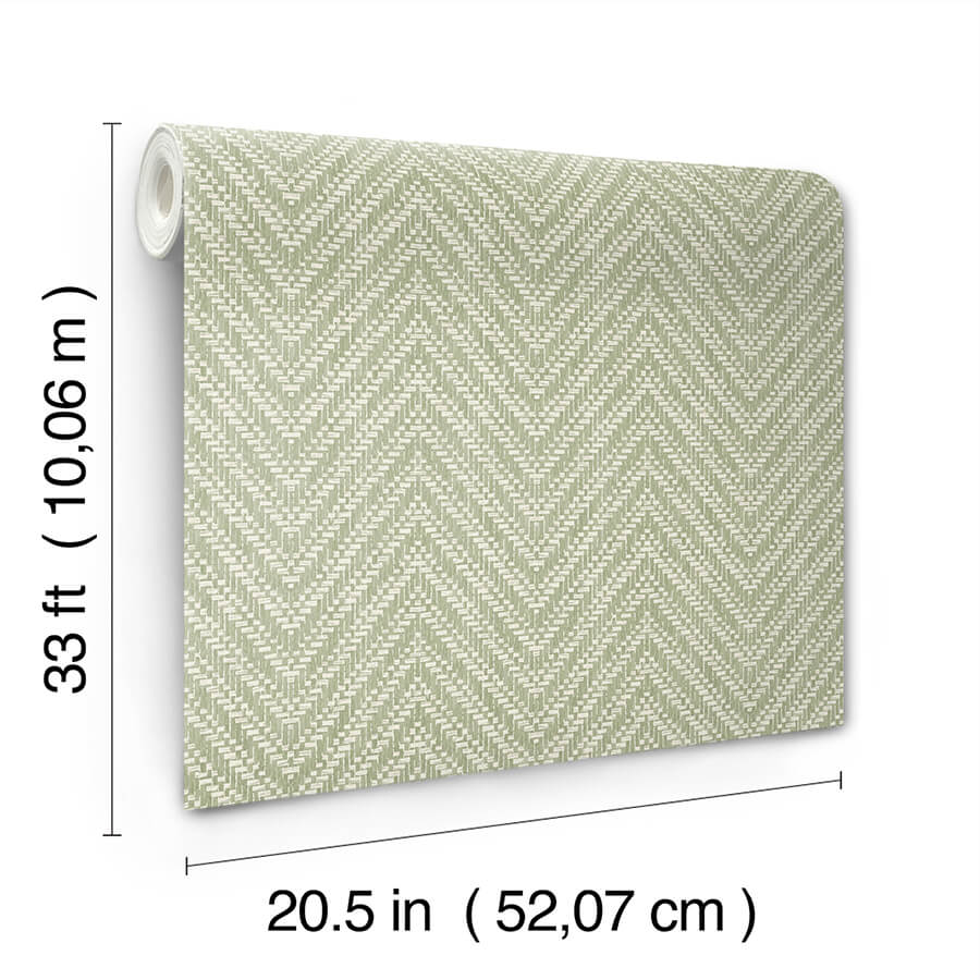 glynn-green-chevron-wallpaper-york-wallcoverings-4122-27043 - York Wallcoverings Wallpaper
