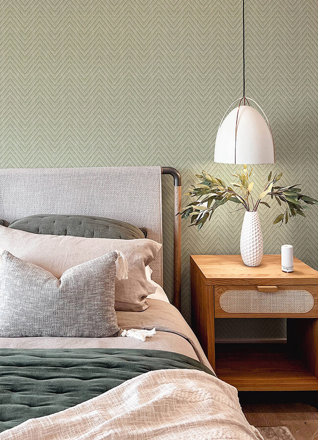glynn-green-chevron-wallpaper-york-wallcoverings-4122-27043 - York Wallcoverings Wallpaper