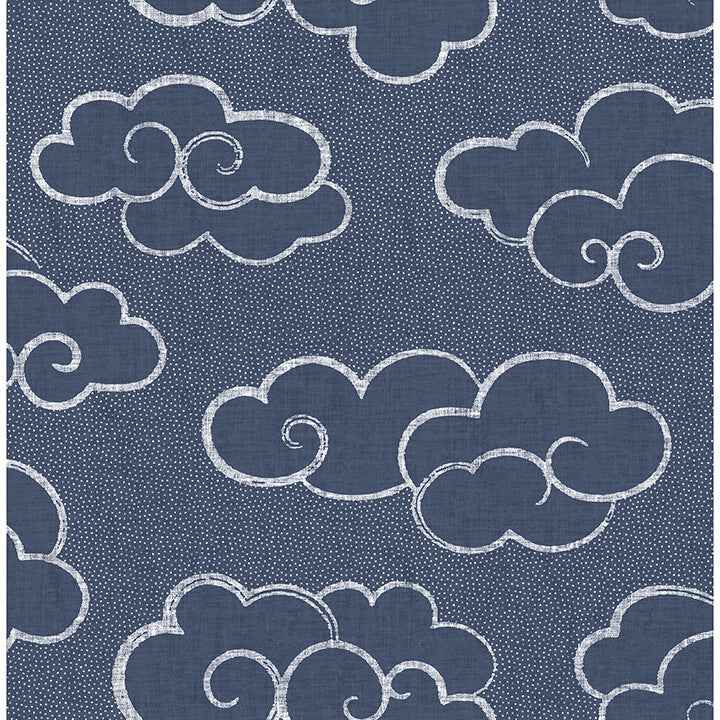Navy Alto Peel and Stick Wallpaper - York Wallcoverings - NUS4981