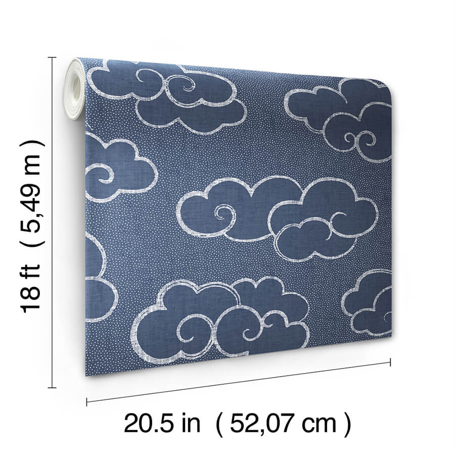 navy-alto-peel-and-stick-wallpaper-york-wallcoverings-nus4981 - York Wallcoverings Wallpaper