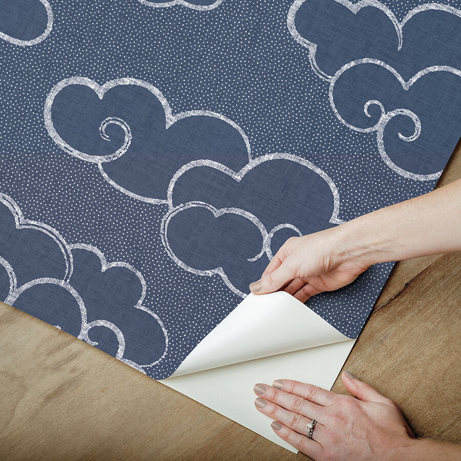 navy-alto-peel-and-stick-wallpaper-york-wallcoverings-nus4981 - York Wallcoverings Wallpaper