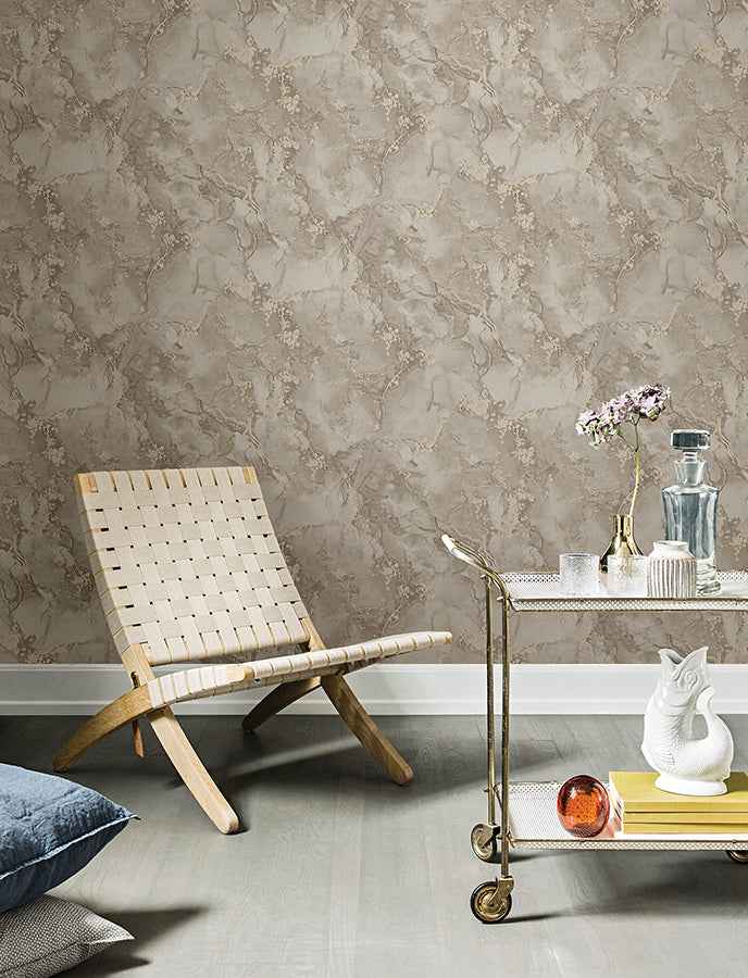 grandin-grey-marbled-wallpaper-york-wallcoverings-4144-9103 - York Wallcoverings Wallpaper