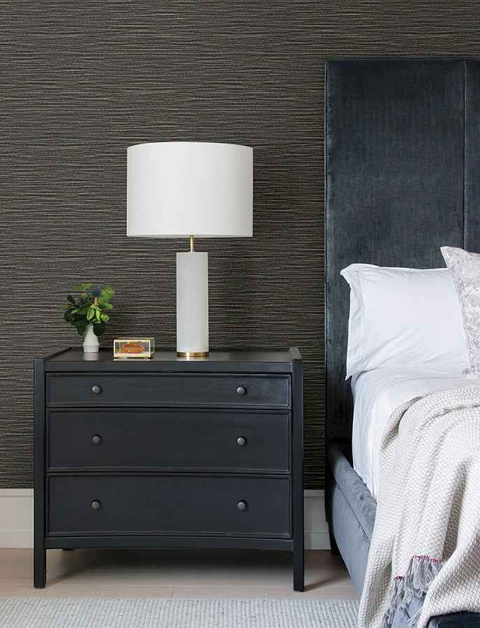 hazen-black-shimmer-stripe-wallpaper-york-wallcoverings-4144-9132 - York Wallcoverings Wallpaper