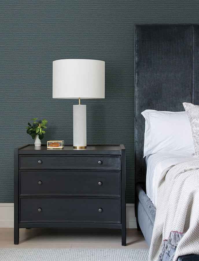 hazen-dark-blue-shimmer-stripe-wallpaper-york-wallcoverings-4144-9133 - York Wallcoverings Wallpaper
