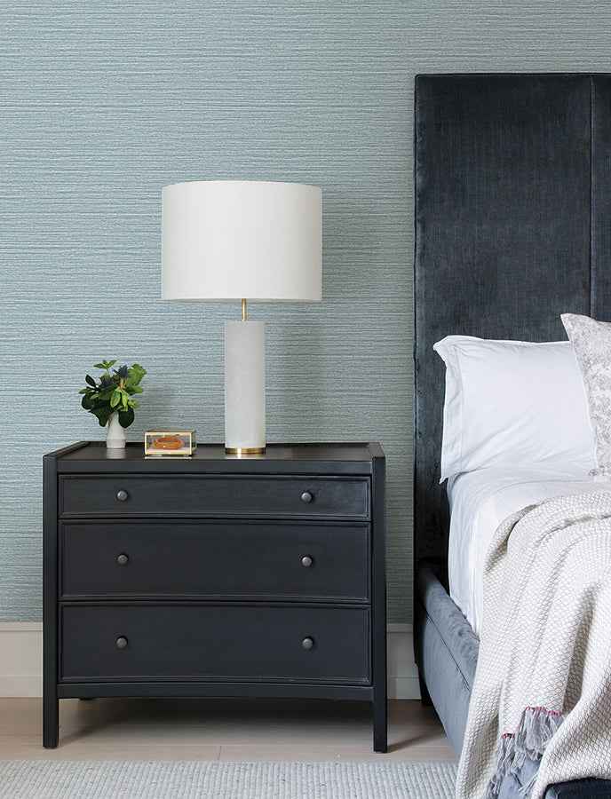 hazen-sky-blue-shimmer-stripe-wallpaper-york-wallcoverings-4144-9135 - York Wallcoverings Wallpaper