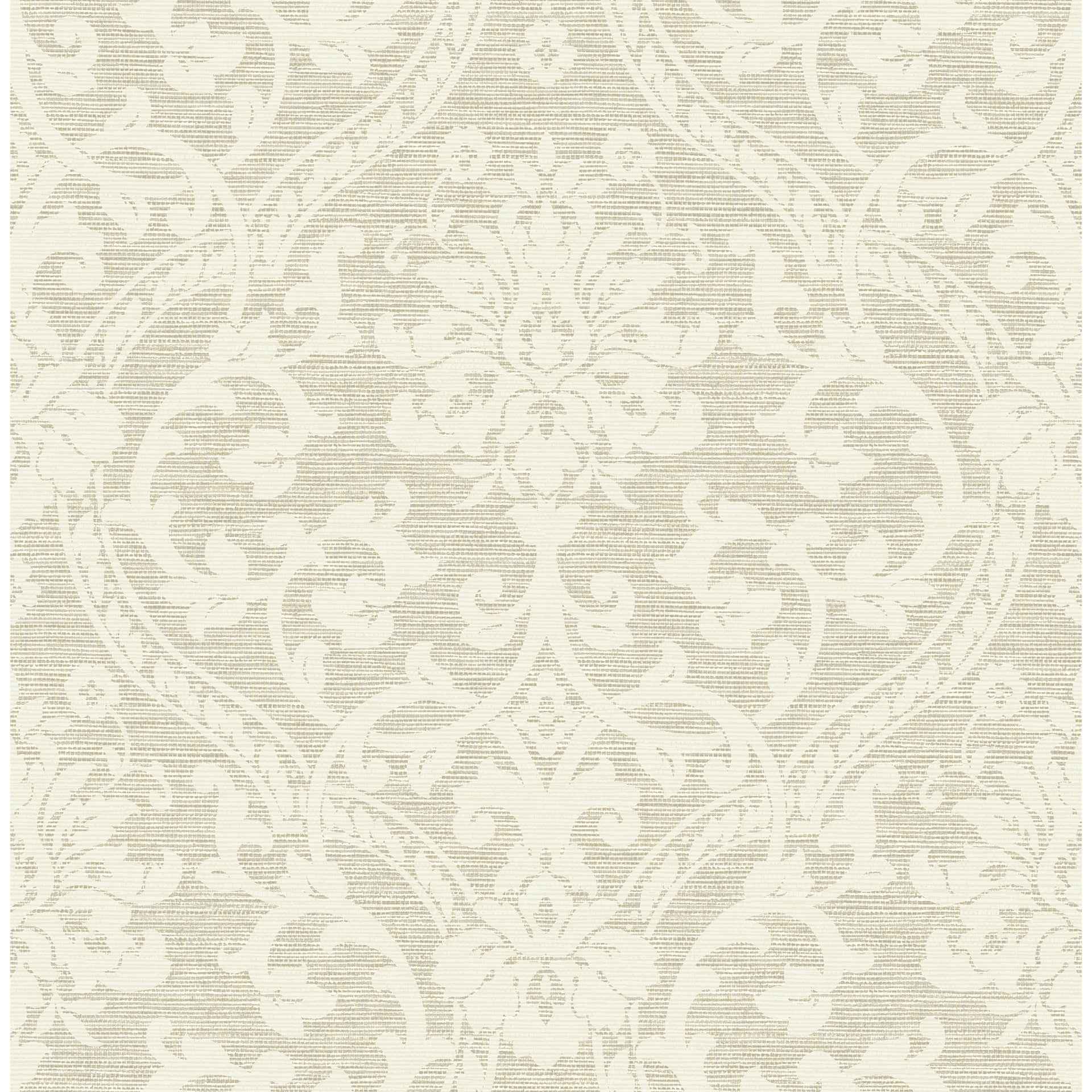 Evette Neutral Damask Wallpaper - York Wallcoverings - 4157-25009