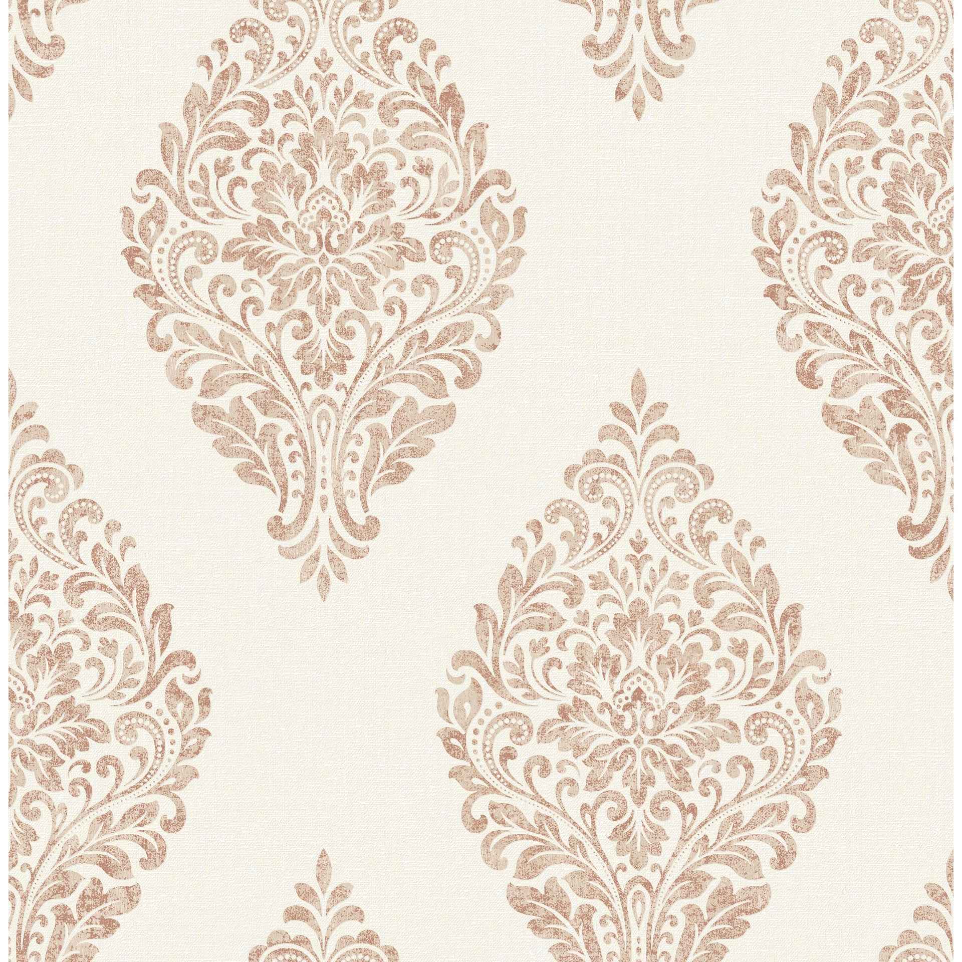 Gillian Copper Medallion Wallpaper - York Wallcoverings - 4157-25045 - York Wallcoverings Wallpaper