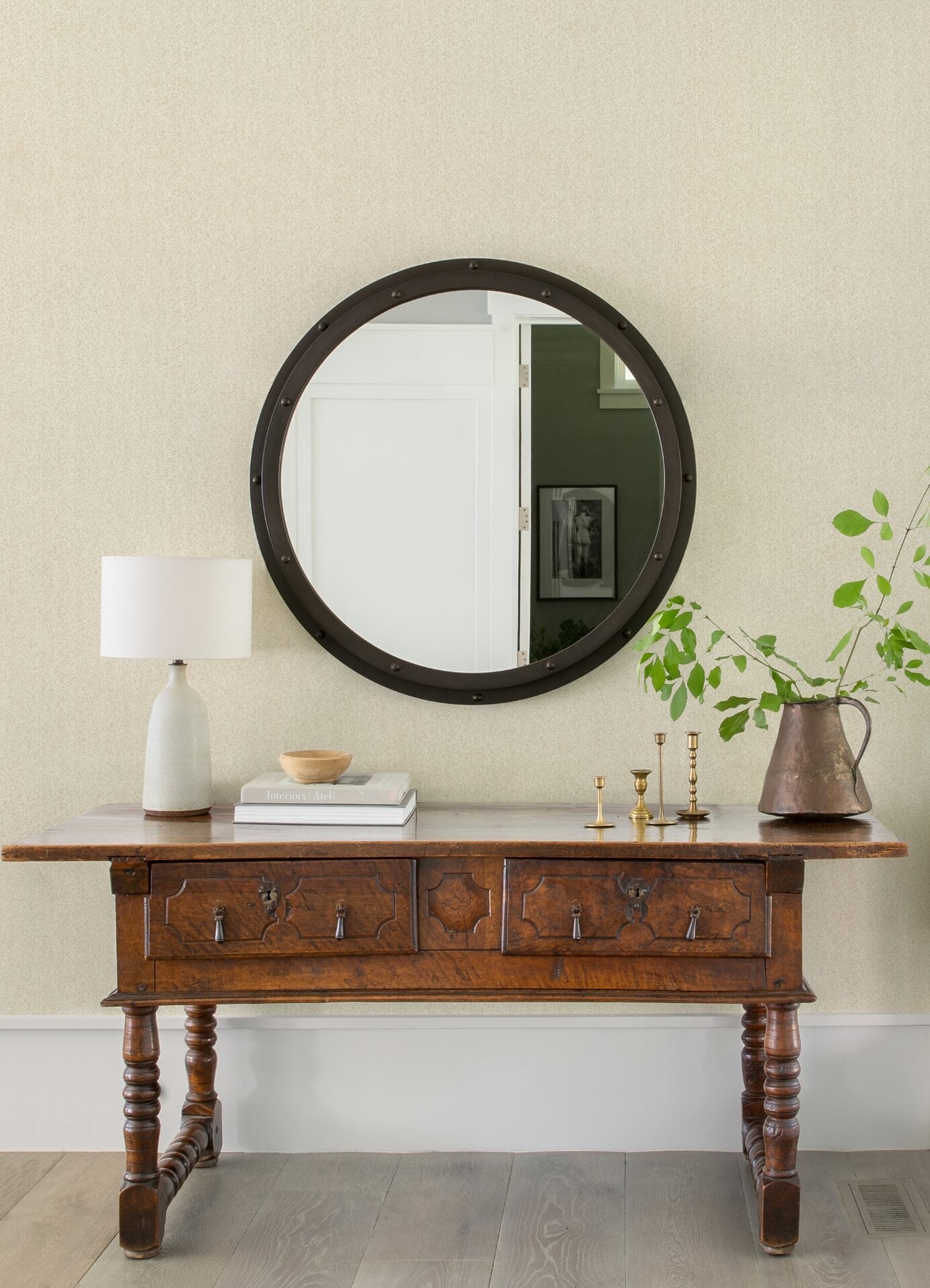 ashbee-taupe-faux-tweed-wallpaper-york-wallcoverings-4157-26161 - York Wallpaper Wallpaper
