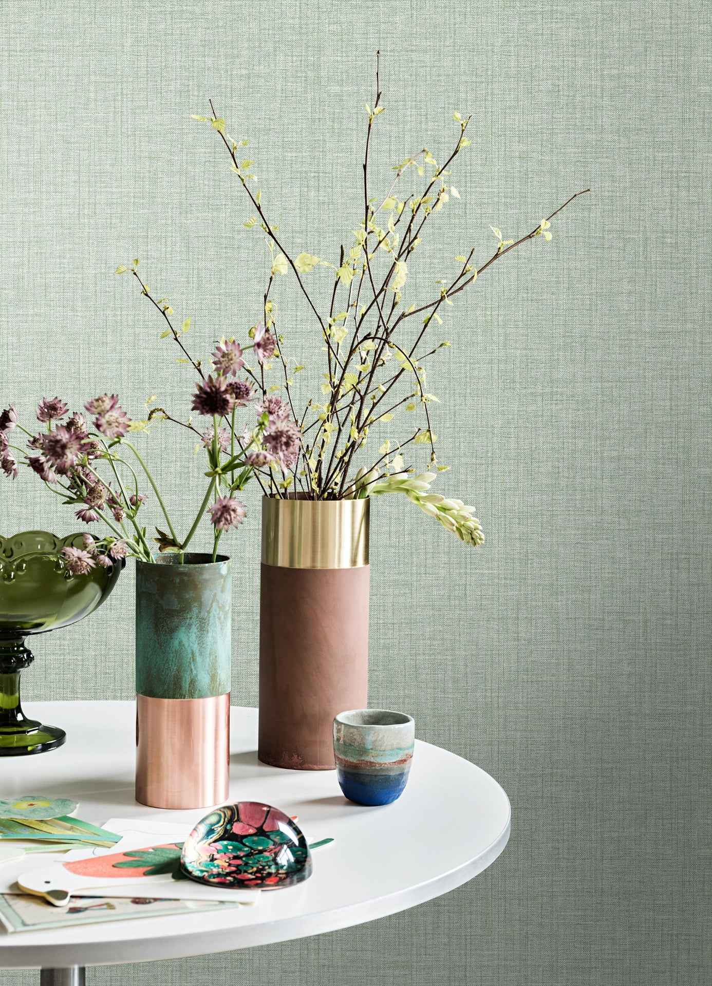 Lanister Green Texture Wallpaper - York Wallcoverings - 4157-26235 - York Wallcoverings Wallpaper