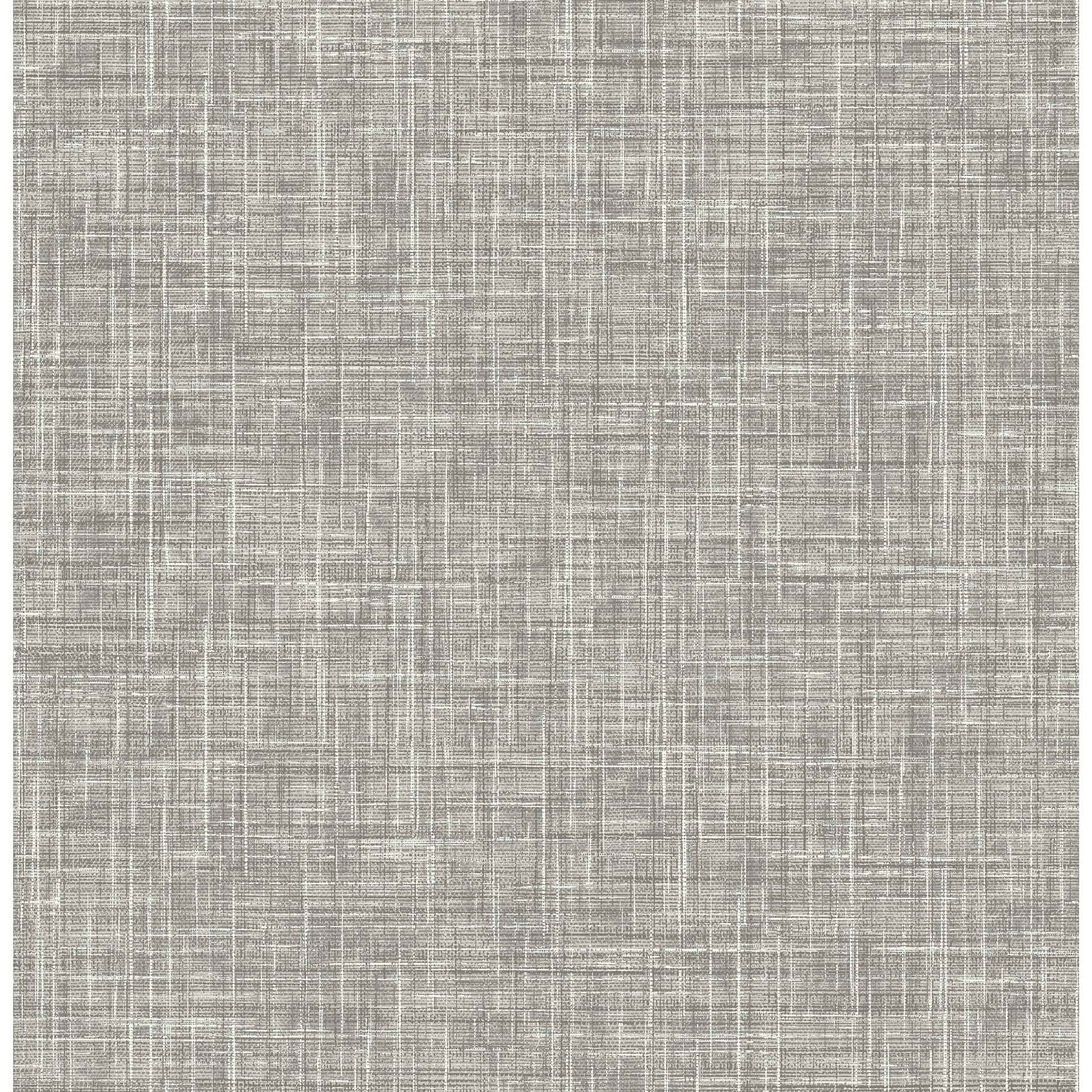 Emerson Grey Linen Wallpaper - York Wallcoverings - 4157-26354