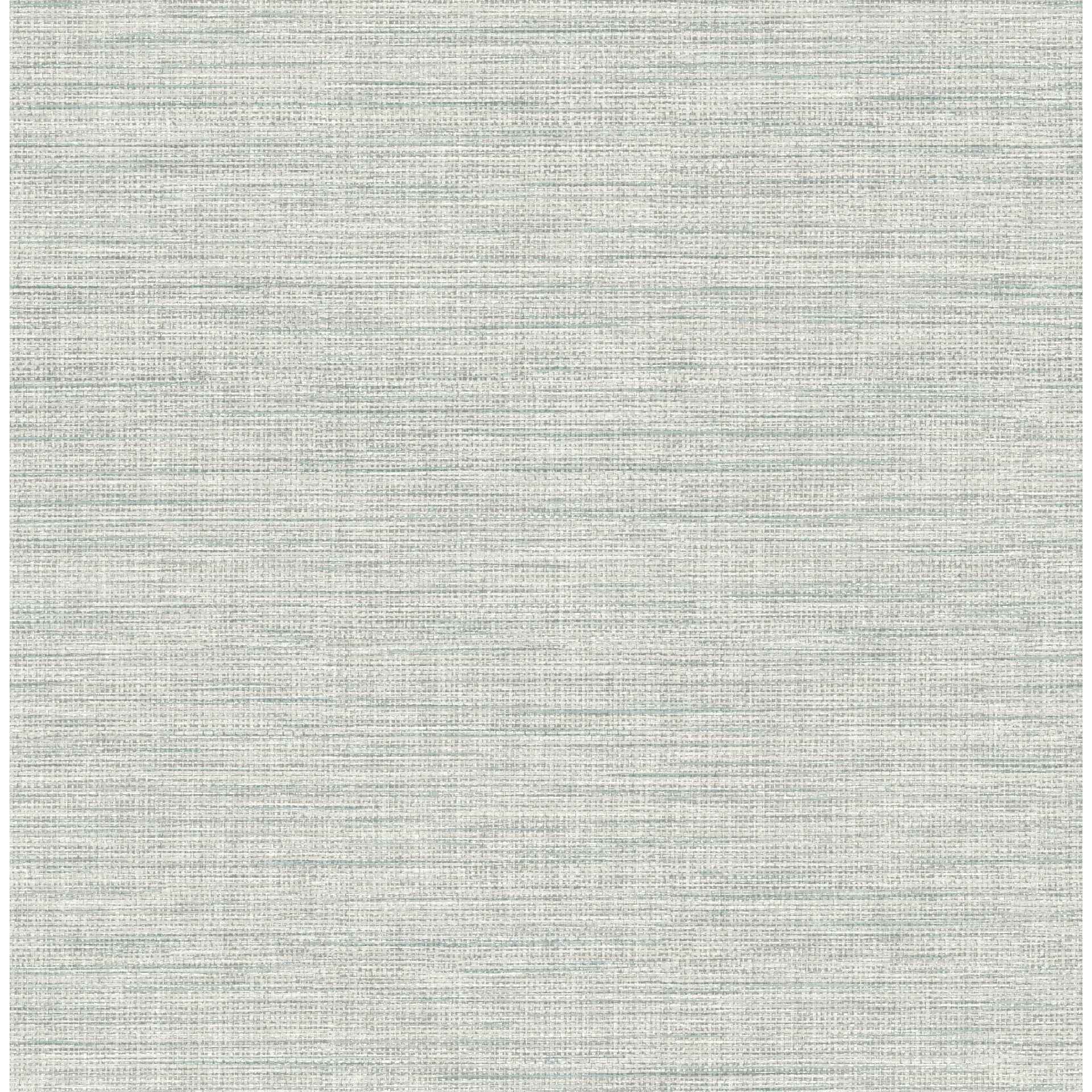 Exhale Seafoam Faux Grasscloth Wallpaper - York Wallcoverings - 4157-26461