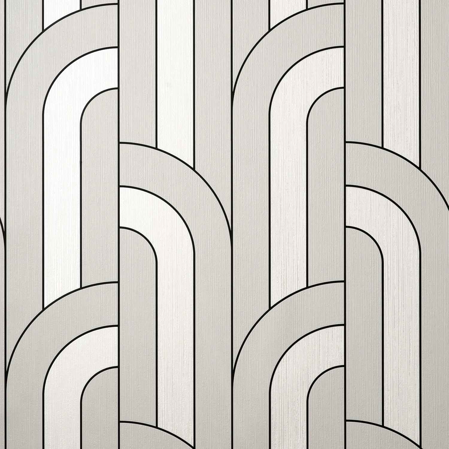 Ezra Platinum Arch Wallpaper - York Wallcoverings - 4157-42843