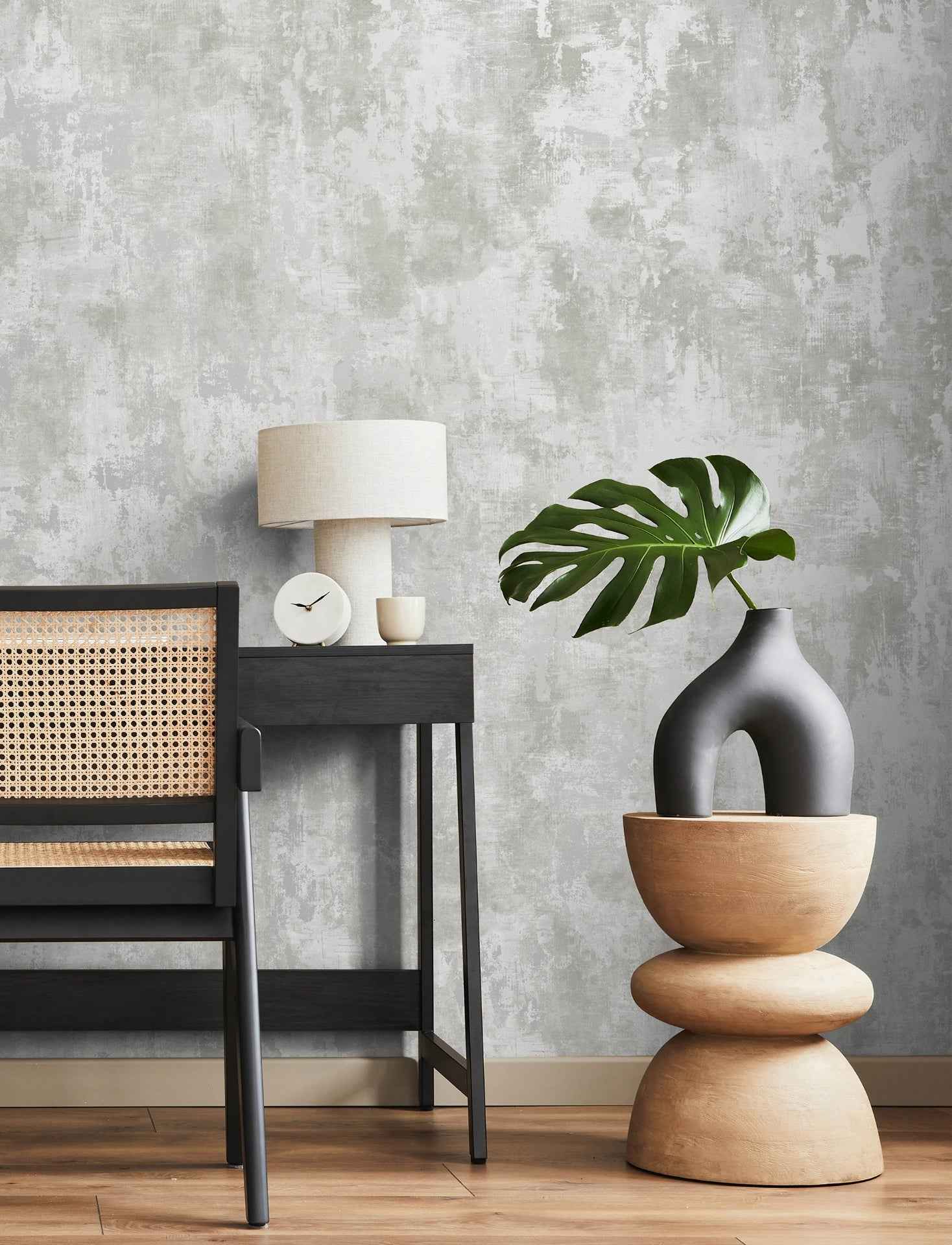 Cierra Silver Stucco Wallpaper - York Wallcoverings - 4157-43062 - York Wallcoverings Wallpaper
