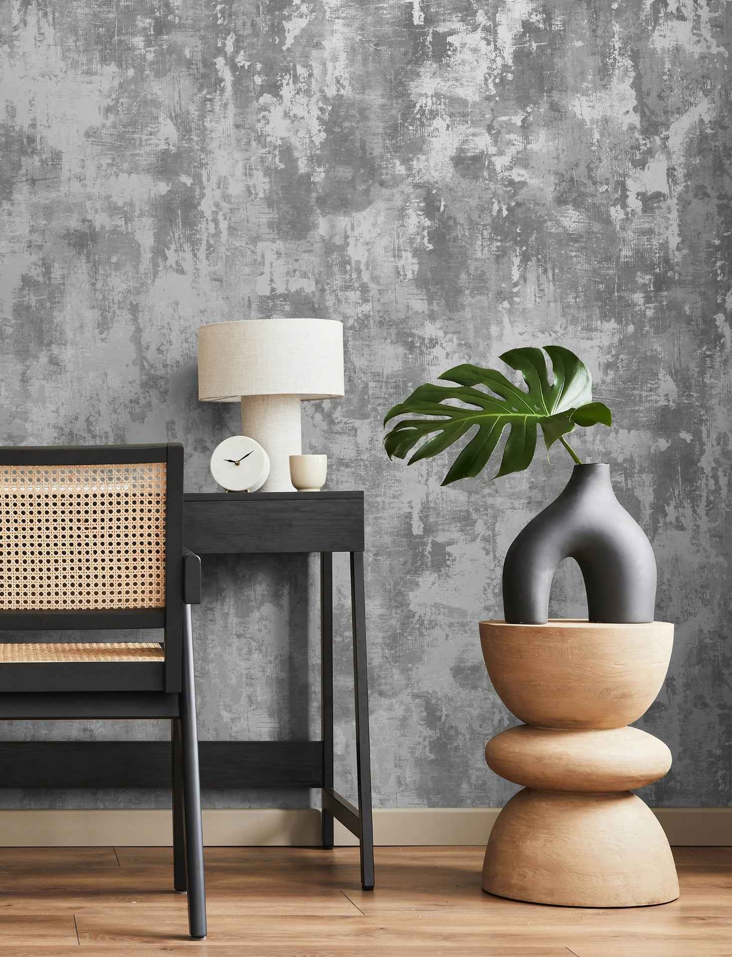 Cierra Pewter Stucco Wallpaper - York Wallcoverings - 4157-43063 - York Wallcoverings Wallpaper