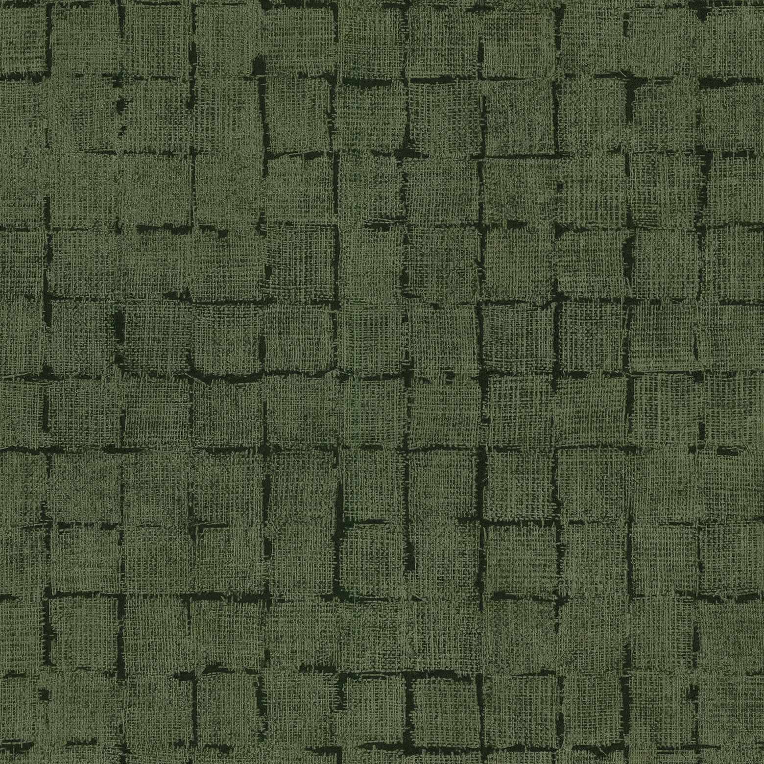 Blocks Olive Checkered Wallpaper - York Wallcoverings - 4157-333455